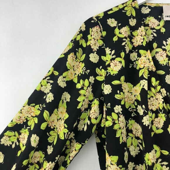 Industry Mangostan Long Sleeve Floral Print Wrap Blouse Size Medium - Picture 5 of 16